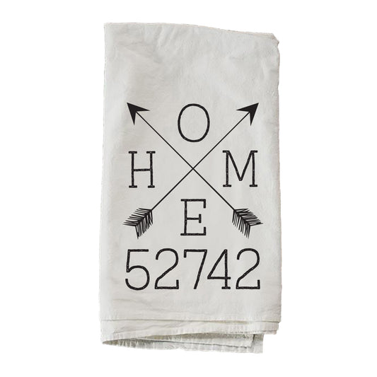 Personalized Zip Home Arrows Towel