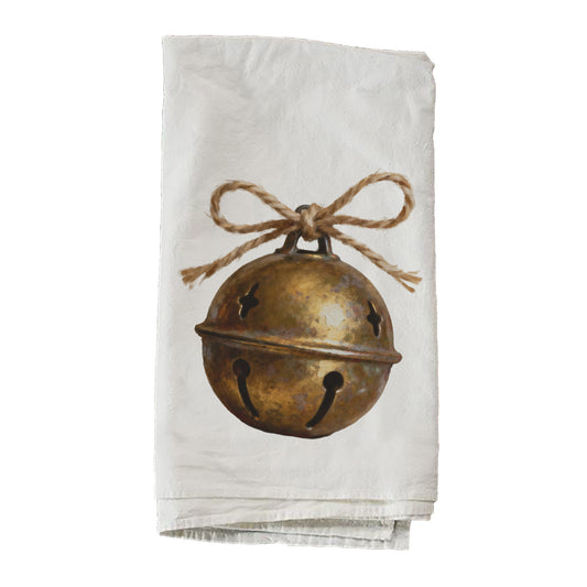 Round Gold Bell With Twine Towel