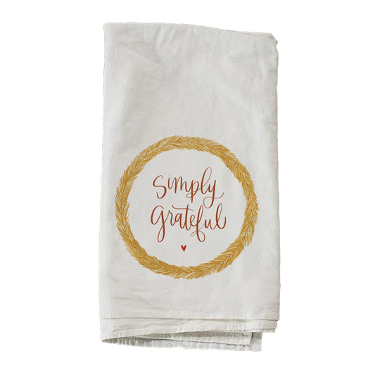 Simply Grateful Wreath By Brooke Nicole Designs Towel