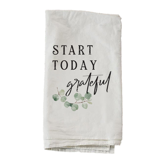 Start Today Grateful Greenery Towel