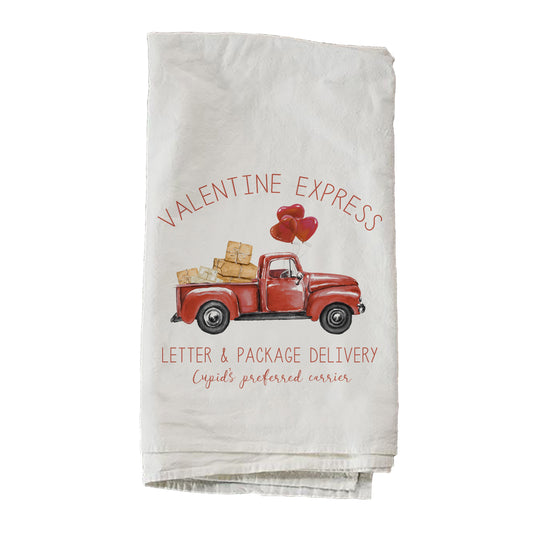 Valentine Express Red Truck Towel