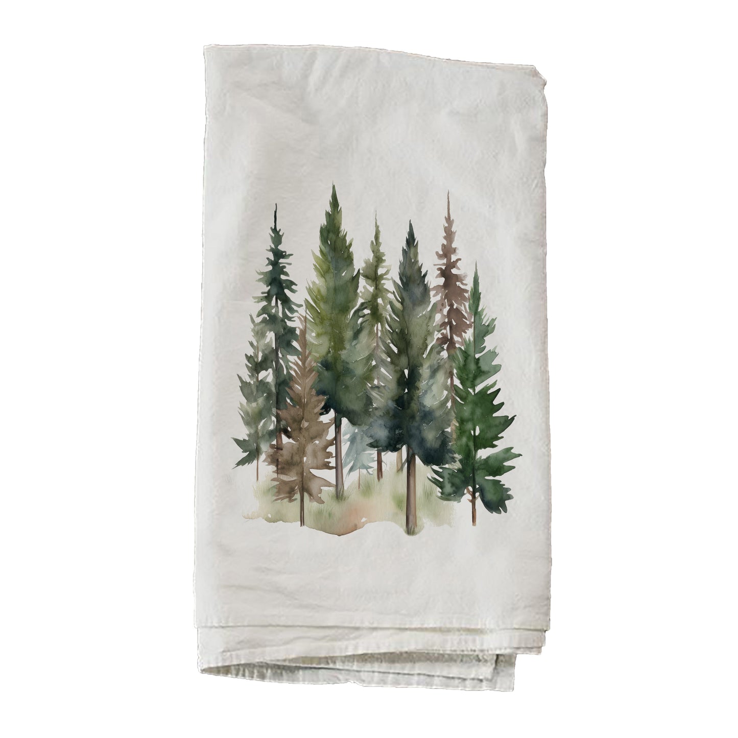 Watercolor Pines II Towel