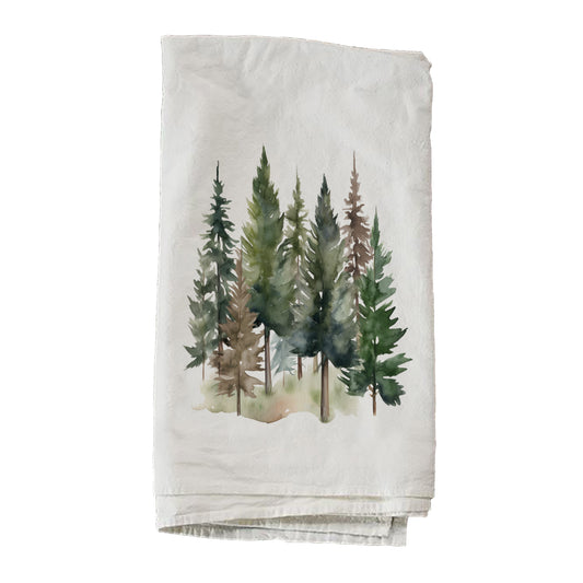 Watercolor Pines II Towel