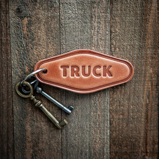 Truck Leather Keychain Motel Style