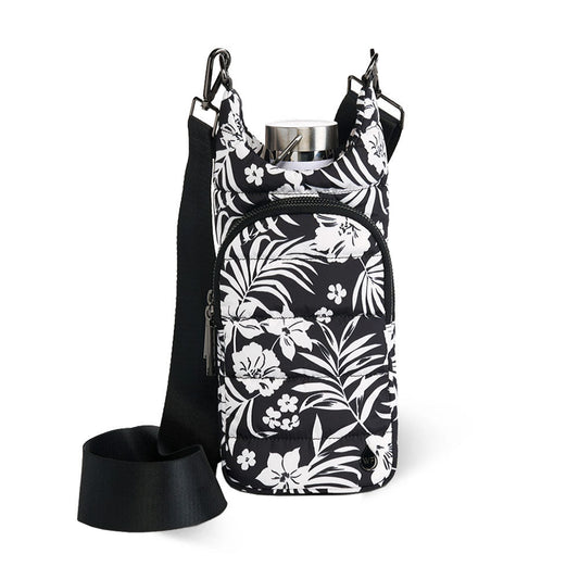 Tropical Black & White Floral Print HydroBag®