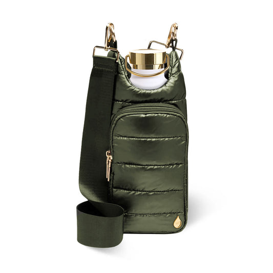 Army Green Shiny HydroBag® with Army Green Solid Strap
