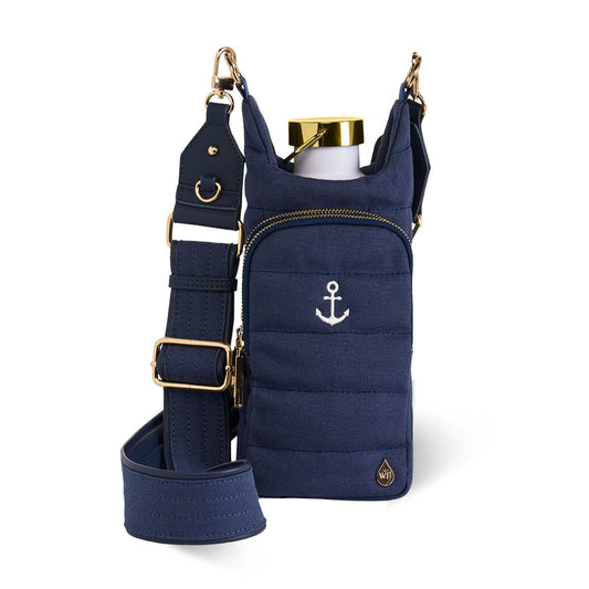 Navy Canvas HydroBag® with Anchor Embroidery