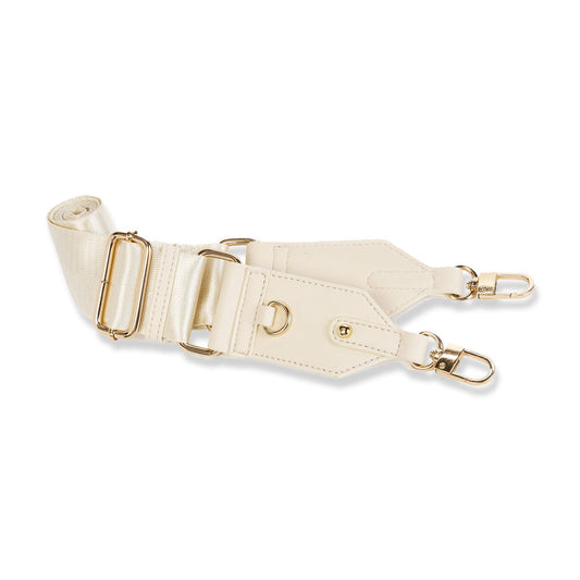 Luxe Ivory Strap with Vegan Leather Trim