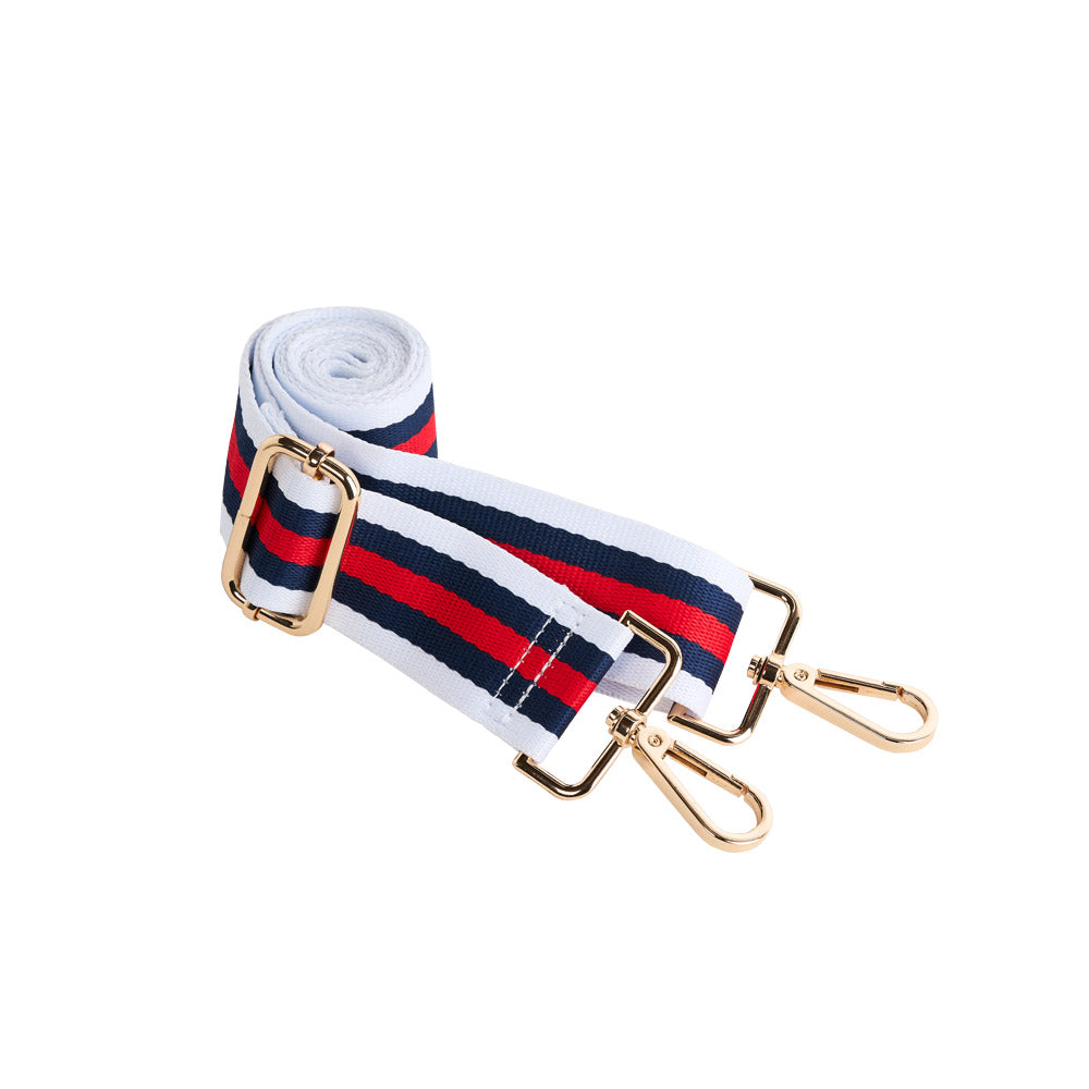 Poppy Red HydroBag® with Red, White, Navy striped Strap