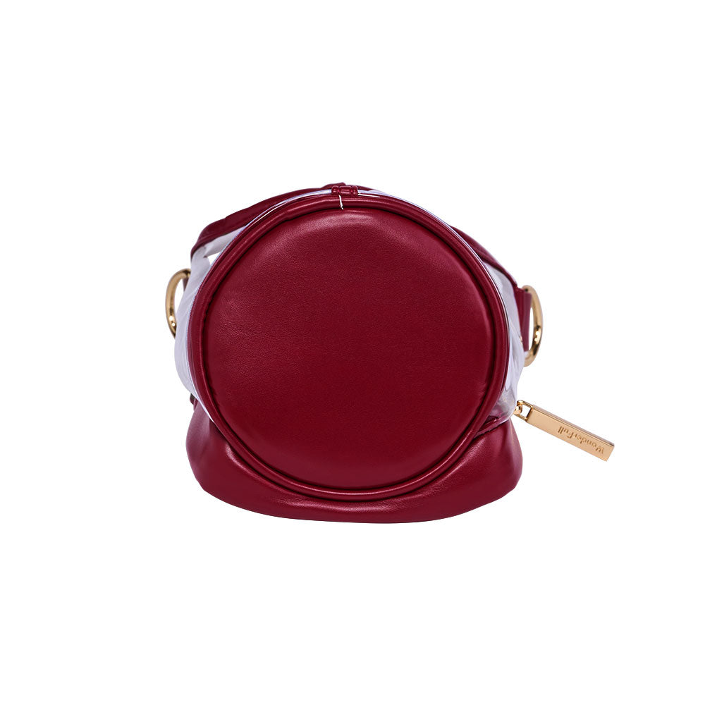 Clear HydroBag® Stadium with Maroon Trim and Matching RFID Pouch