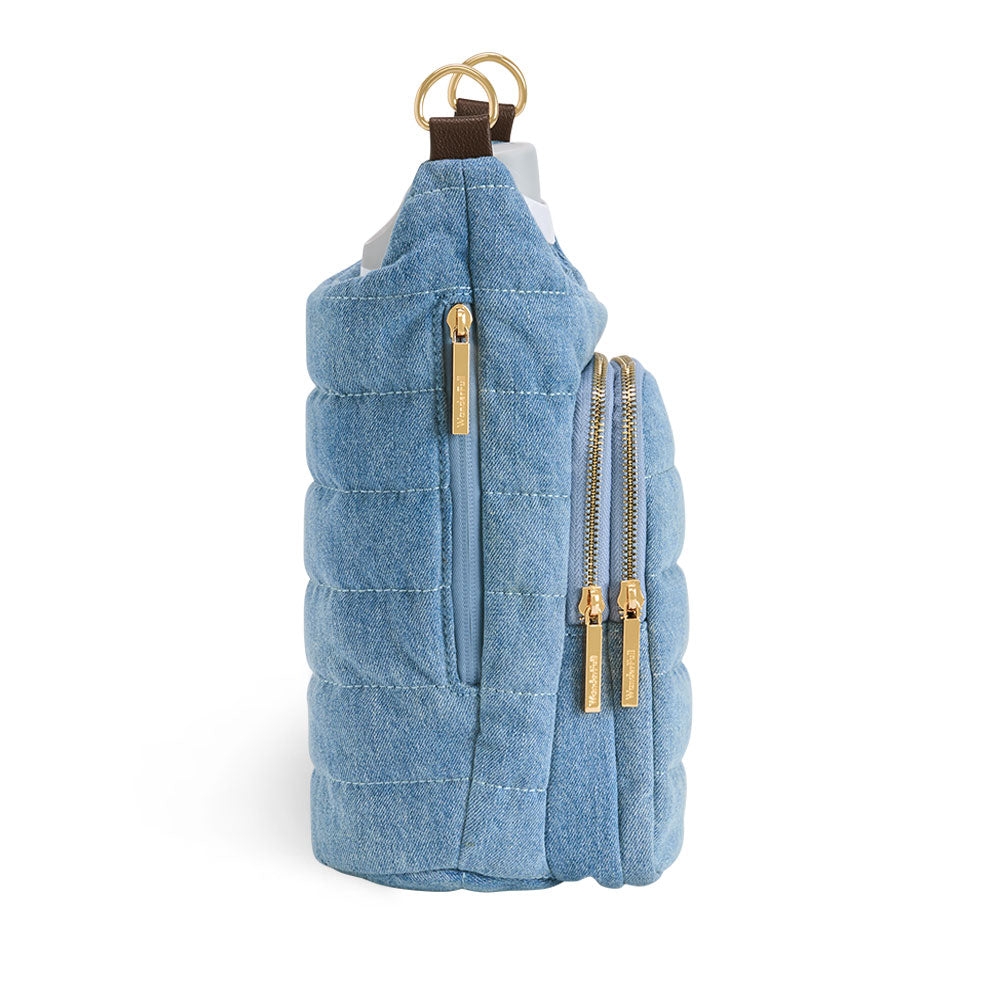 HydroBag® HANDLE®- Football Embroidery on Denim with Gold Hardware