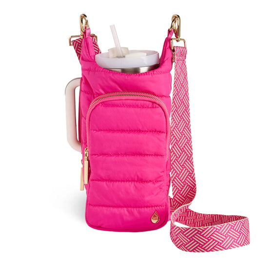 Bright Pink HydroBag® Handle™ with Pink and Cream Strap
