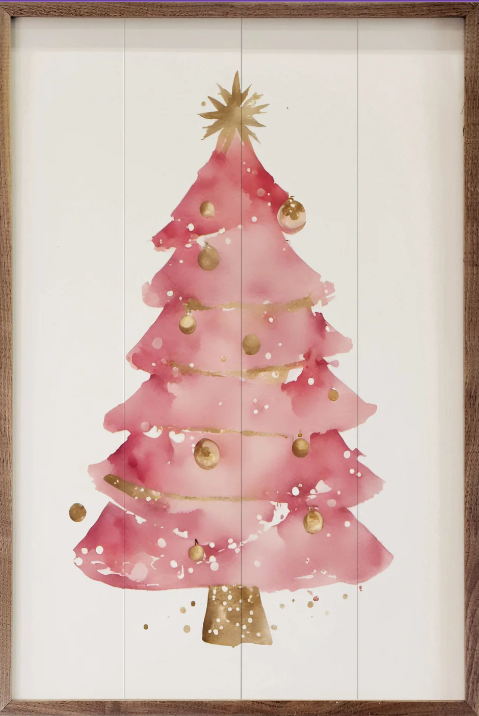 Pretty Pink Christmas Tree White image 0