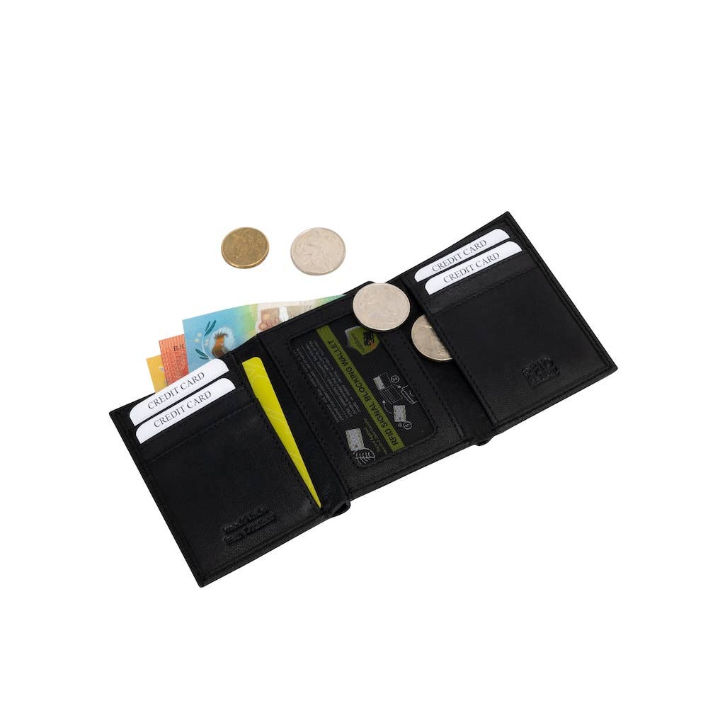 Men’s Tri-Fold RFID Leather Wallet Wellington