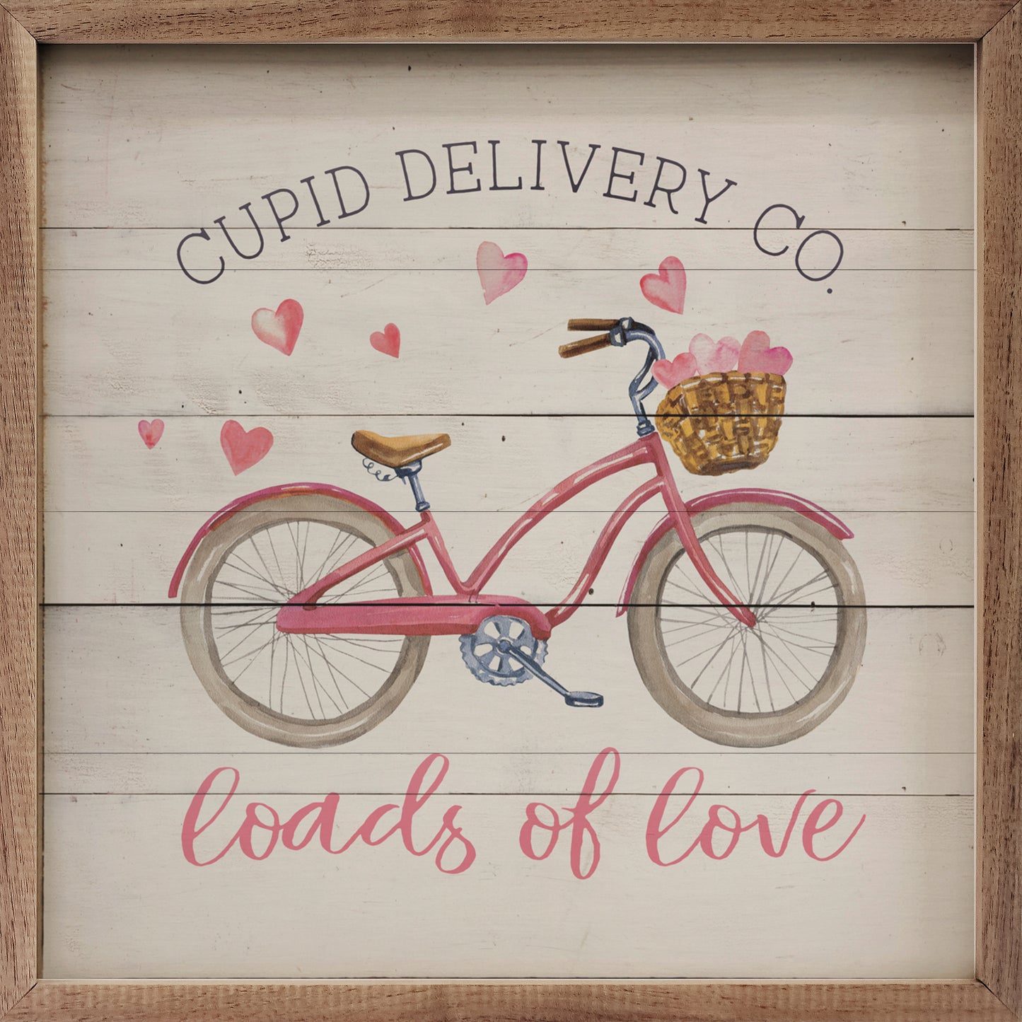 Cupid Delivery Co Bike Hearts Whitewash image 0