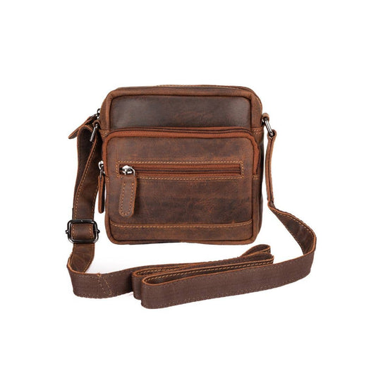 Leather Shoulder Bag Oliver Sandalwood