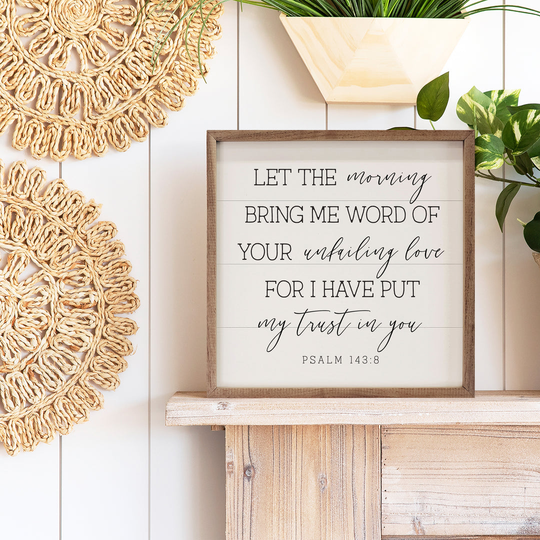 My Trust In You Psalm 143:8 White image 0