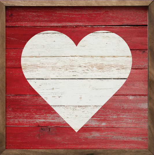 White Heart On Red image 0