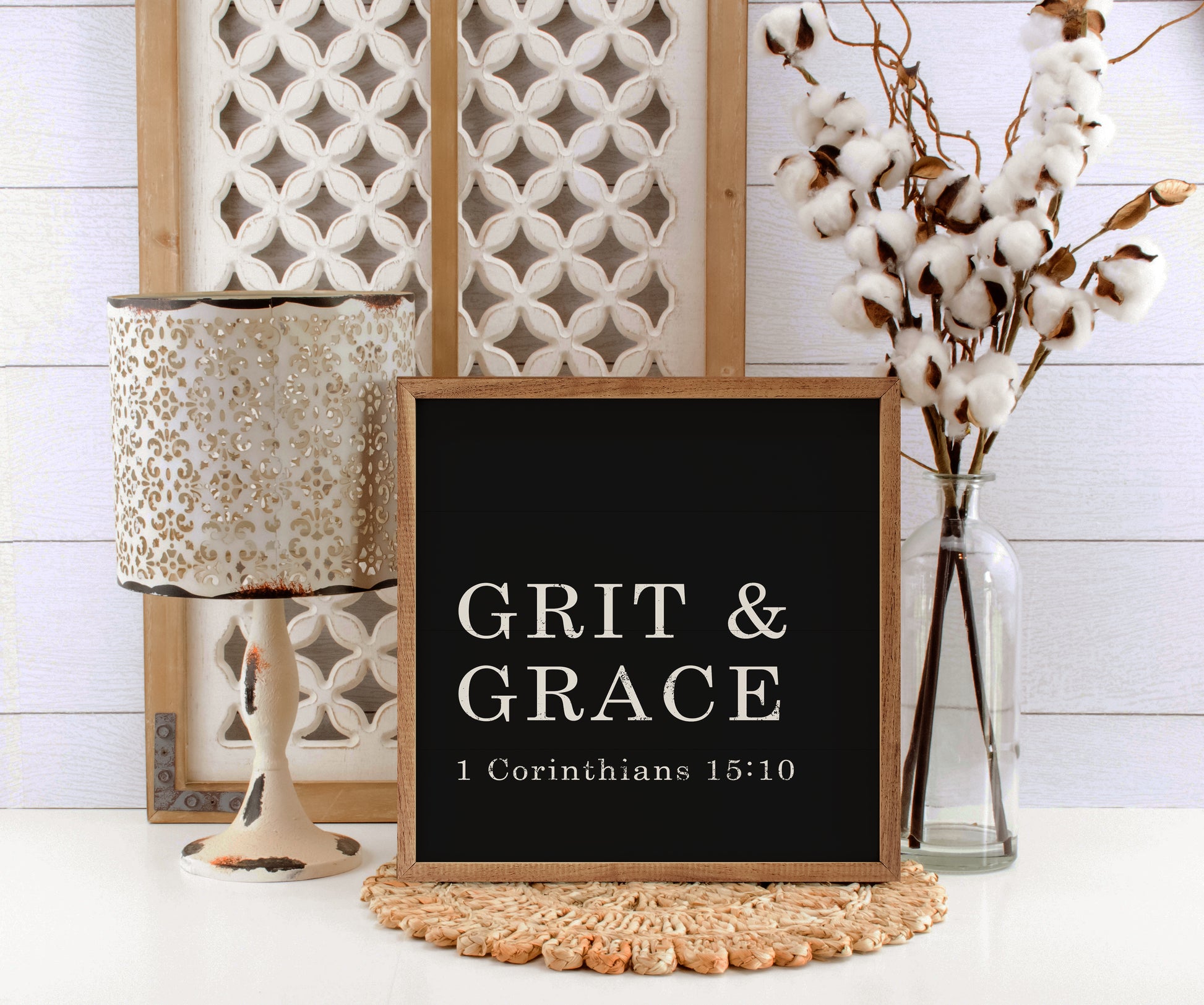 Grit And Grace 1 Corinthians 15:10 Black image 1