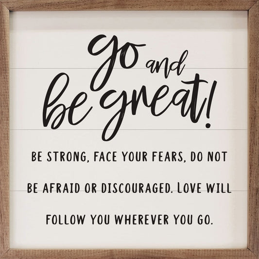 Go And Be Great Square White image 0