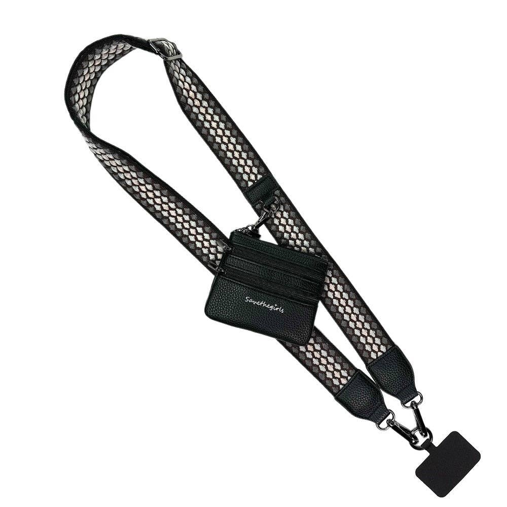 Clip & Go Strap w/Zippered Pouch Fun Dots