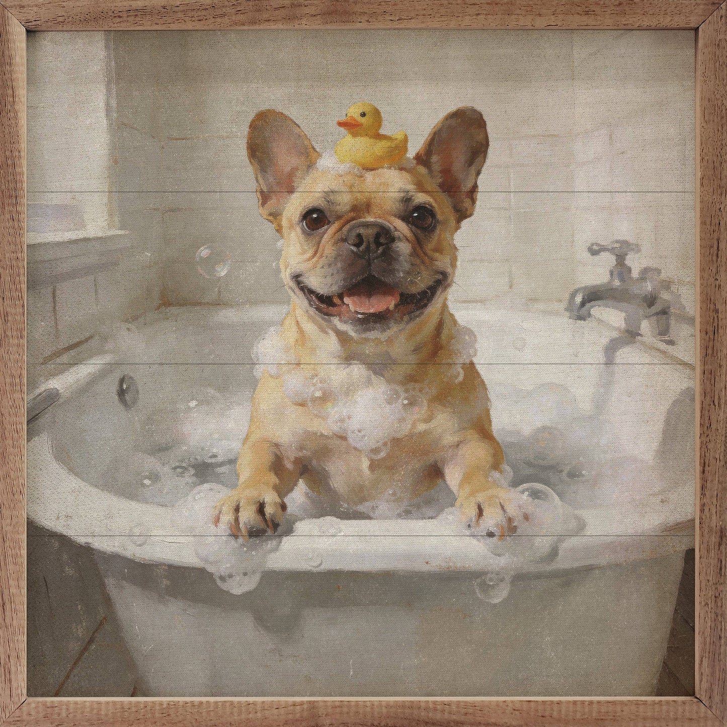 Bath Time French Bulldog