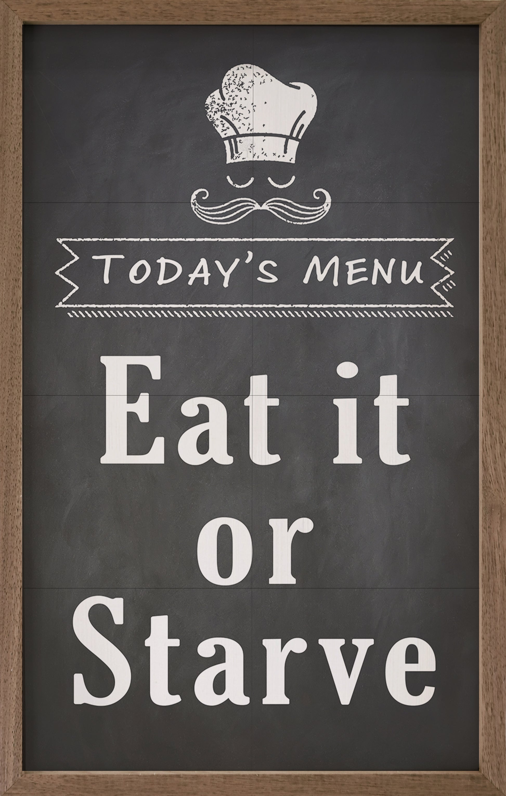 Today’s Menu Eat It Or Starve Chef Black image 0