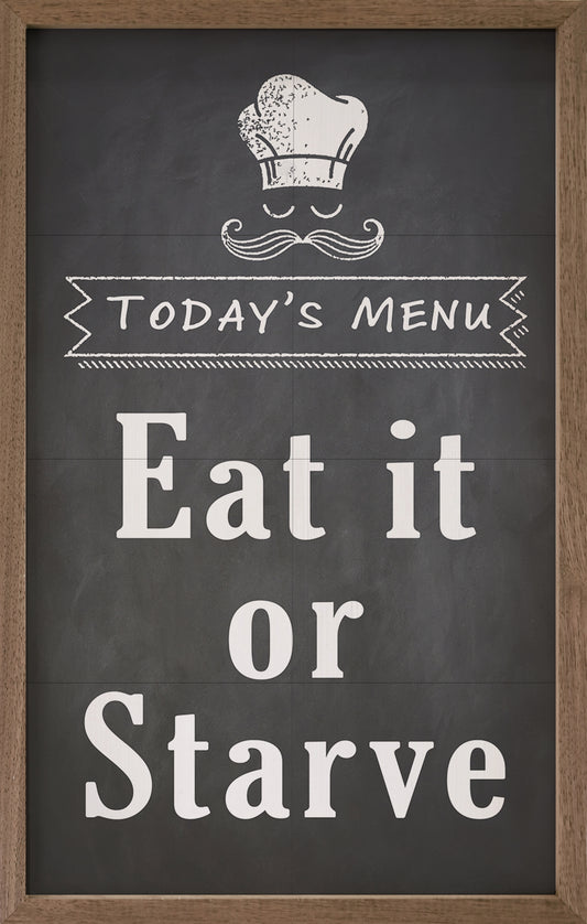 Today’s Menu Eat It Or Starve Chef Black image 0