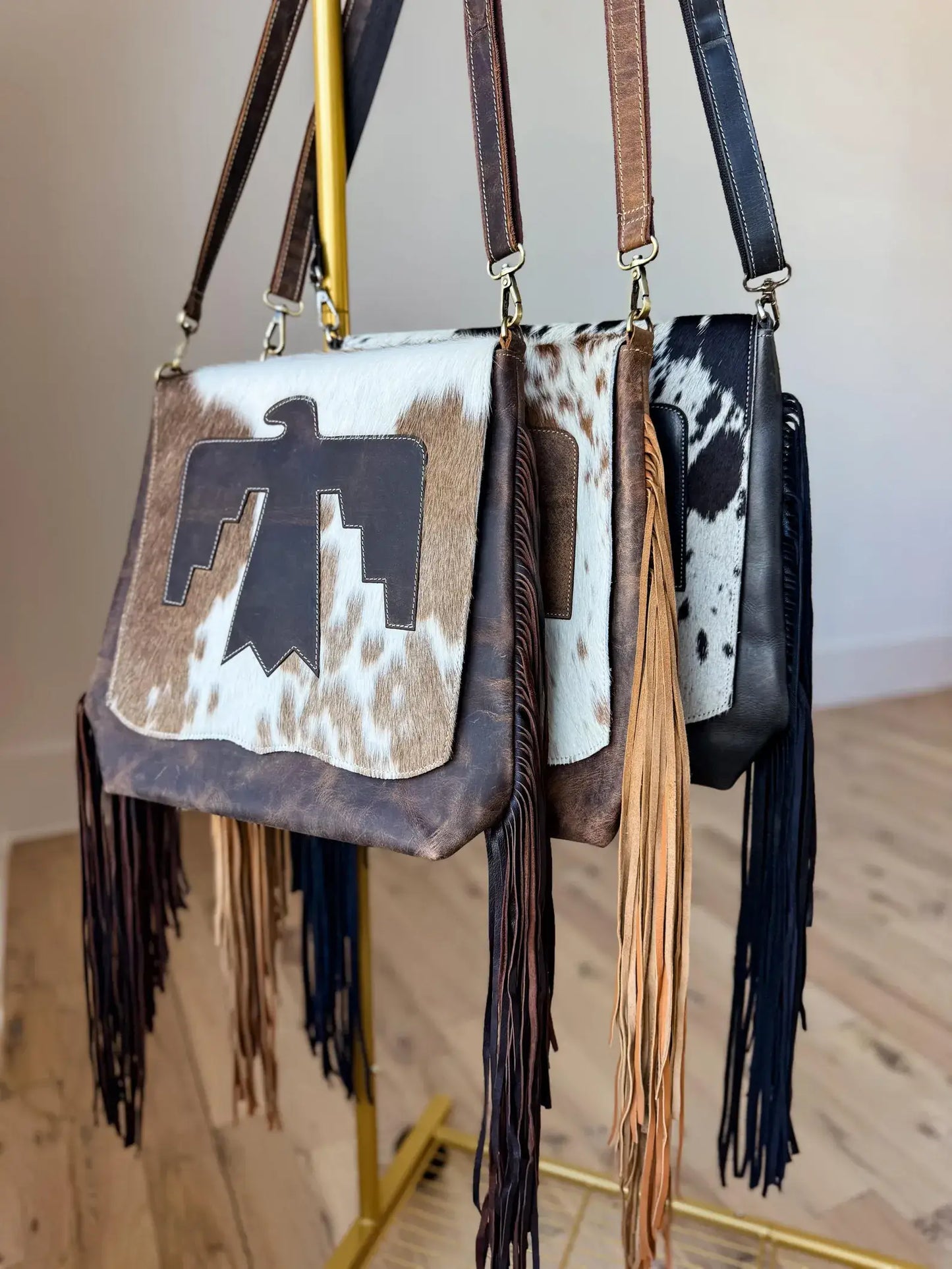 ALEXA THUNDERBIRD CROSSBODY | Western Cowhide Leather purse