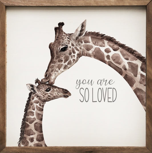 You Are So Loved Giraffe White image 0