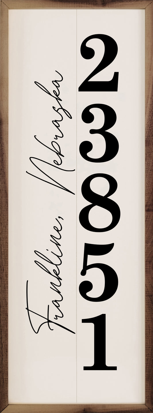 Vertical Personalized City State Zip image 0
