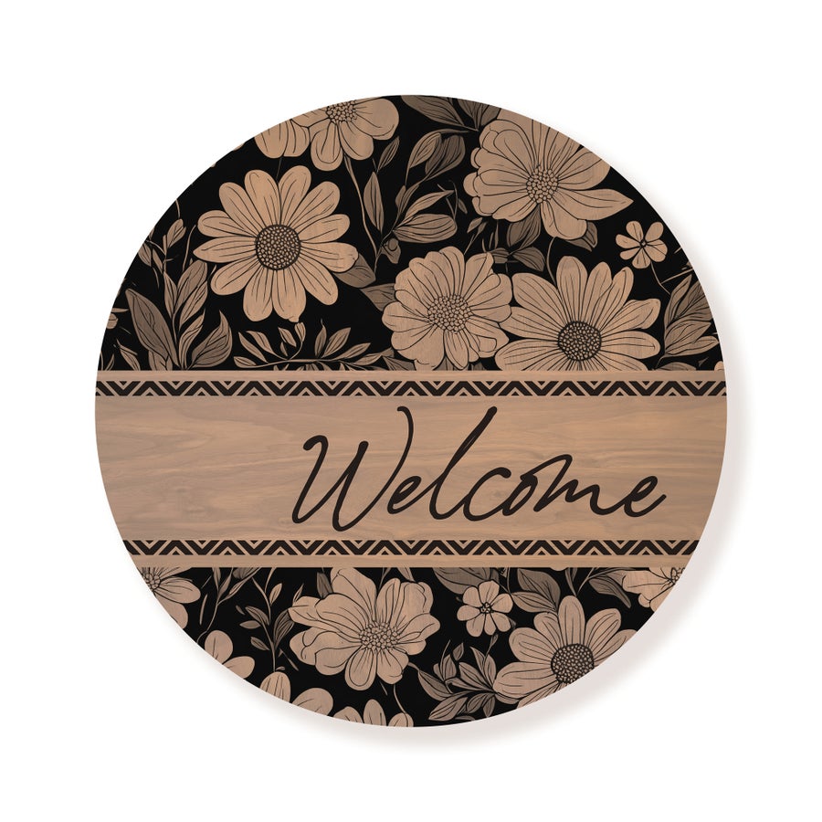 Welcome With Floral Circle image 0