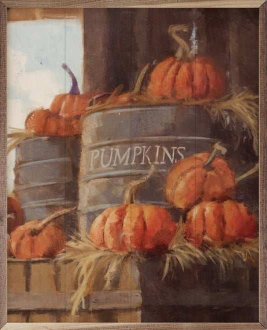 Vintage Pumpkins 3 Cans By Nina Blue image 0