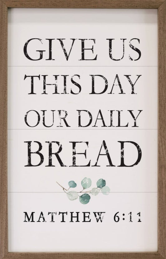 Daily Bread Matthew 6:1 Greenery White image 0