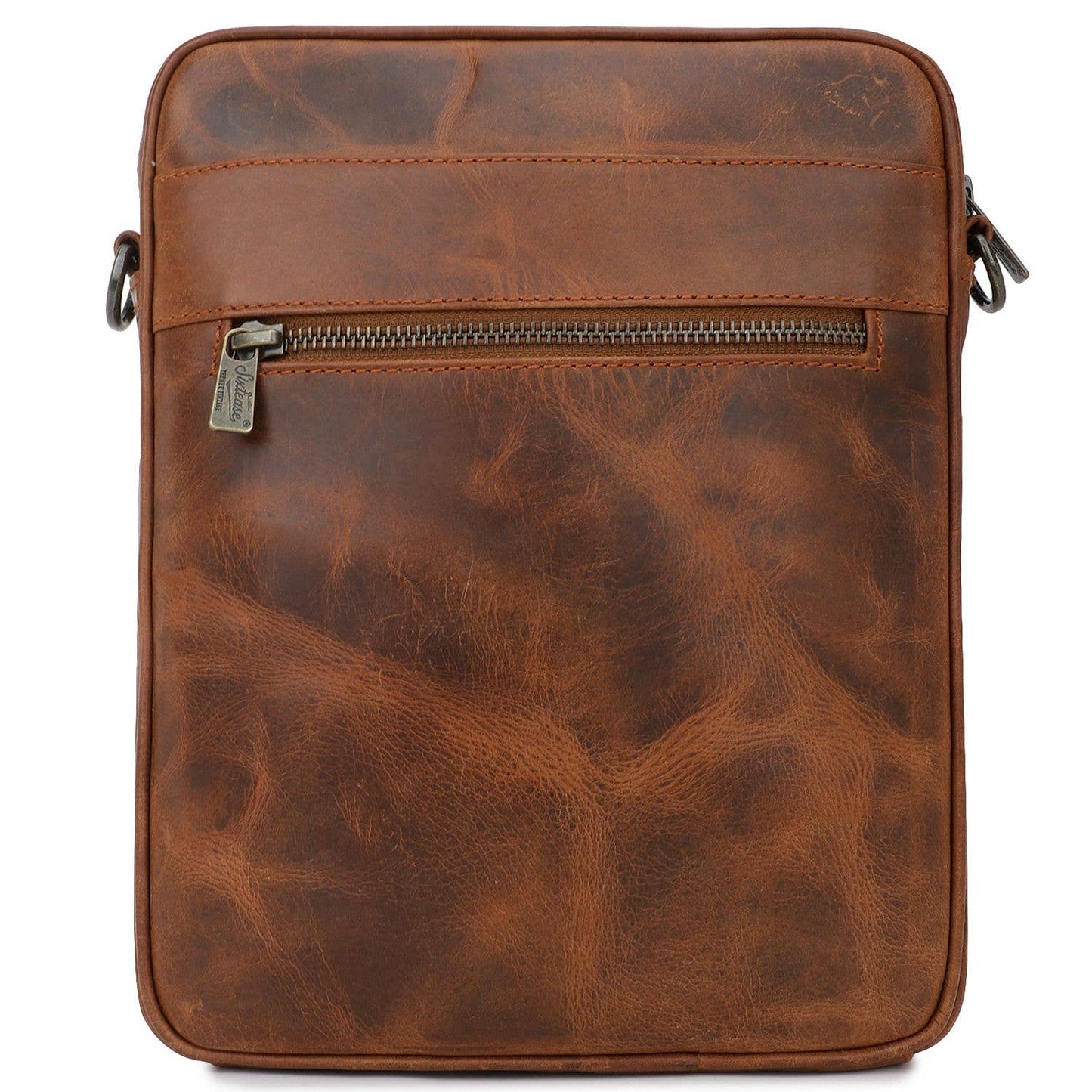 Rustic Genuine Leather Chestnut Crossbody