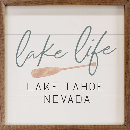 Personalized Lake Life Oar White image 0