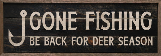 Be Back For Deer Season Hook Black image 0