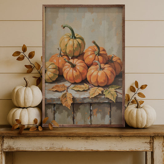 Small Pumpkin With Beech Branch image 0
