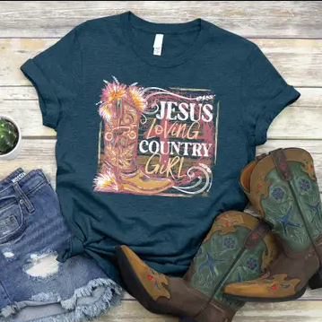 Jesus Loving Country Girl Tee image 0