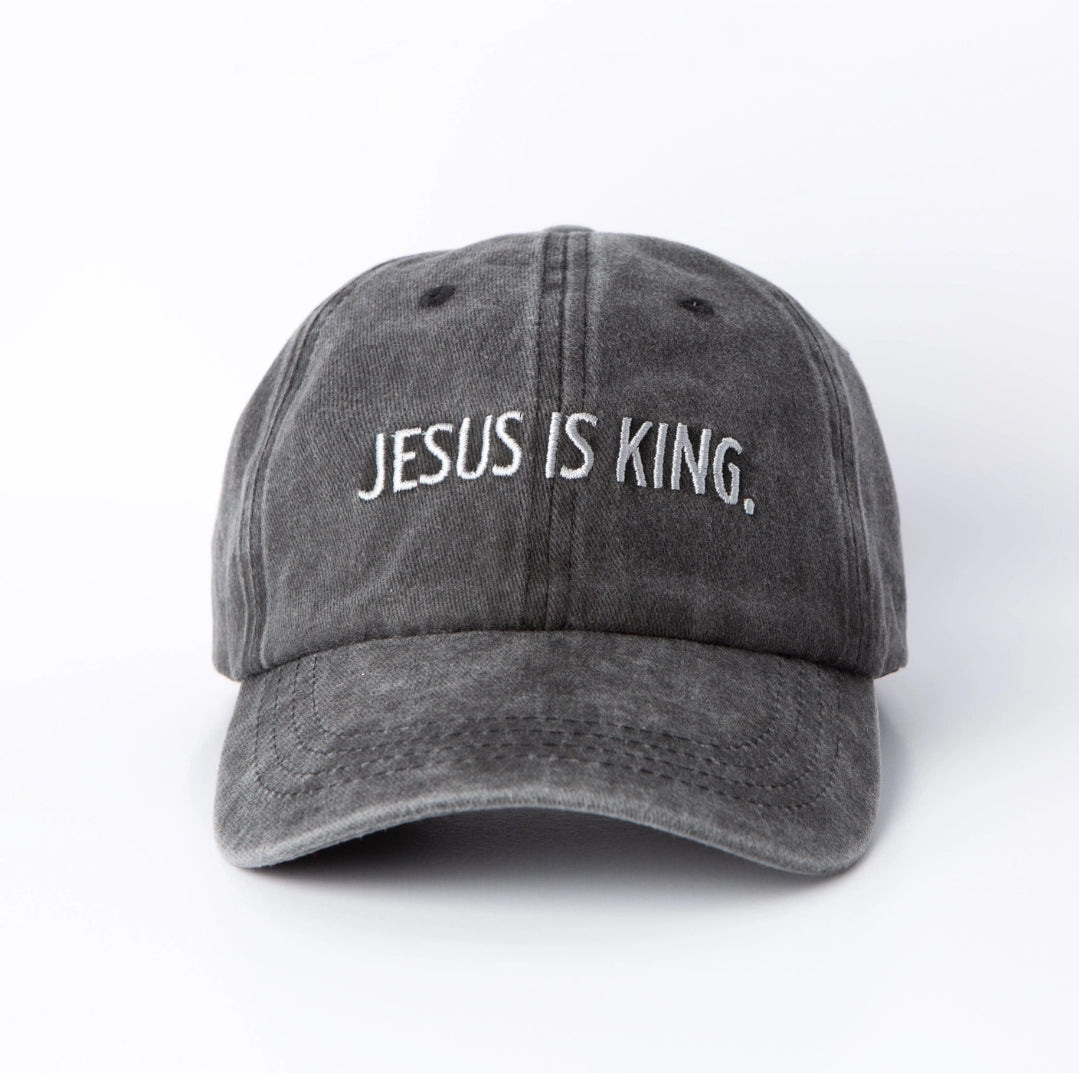 Embroidered Jesus is King Hat image 0