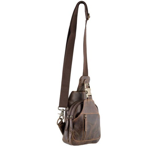 Genuine Leather Rustic Brown Sling image 0