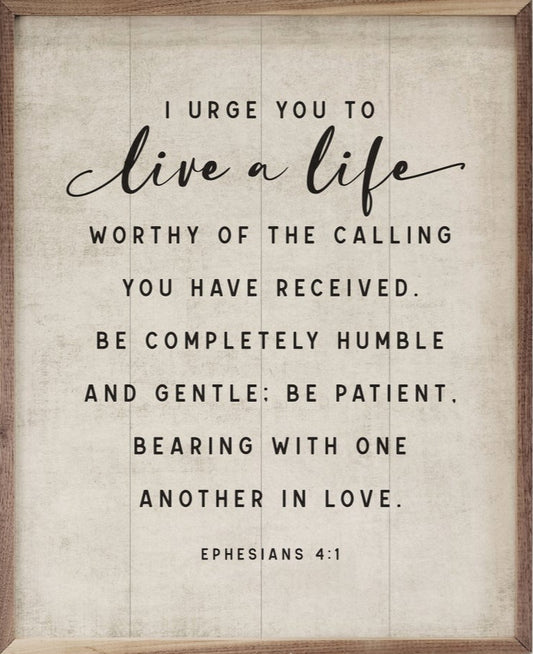 Live A Life Ephesians 4:1 White image 0