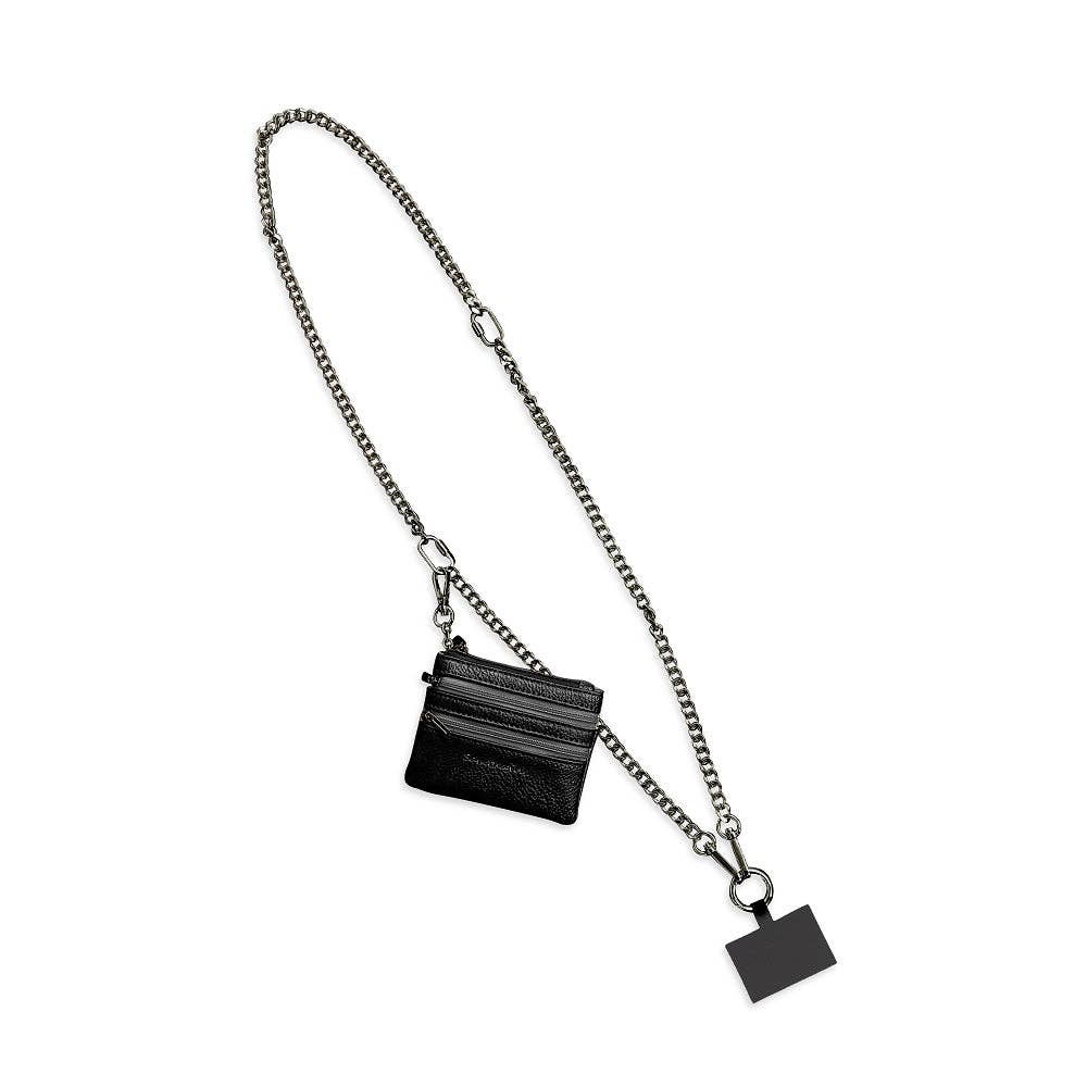 Clip & Go Chain w/Zippered Pouch: Silver