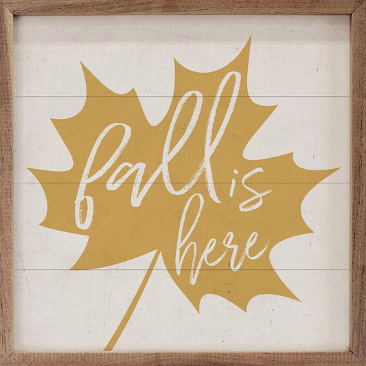 Fall Is Here Gold Leaf White image 0