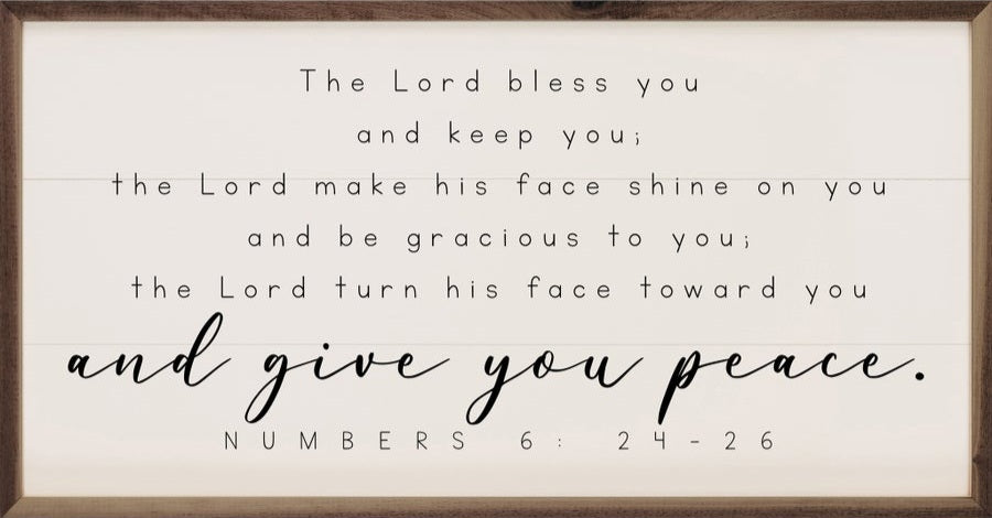 And Give You Peace Numbers 6:24-26 White image 1