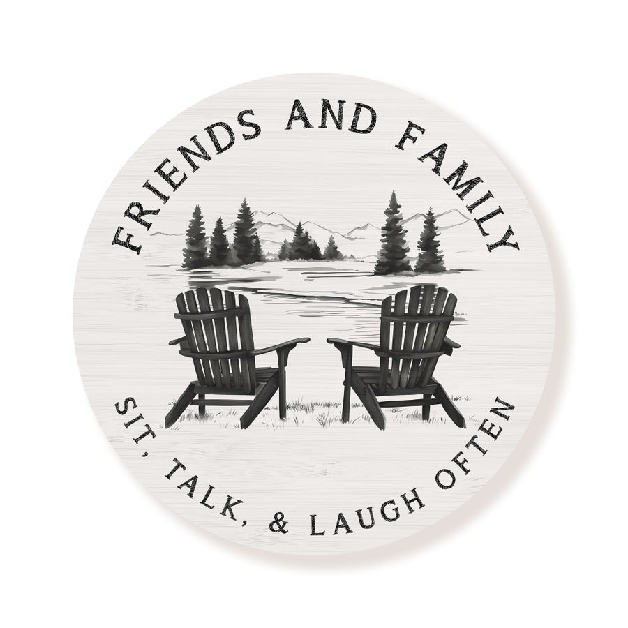 Friends And Family Whitewash Circle image 0