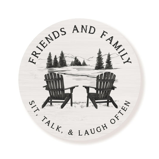Friends And Family Whitewash Circle image 0
