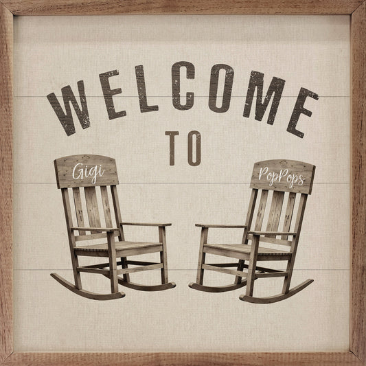 Welcome To Rocking Chairs Personalized Names image 0