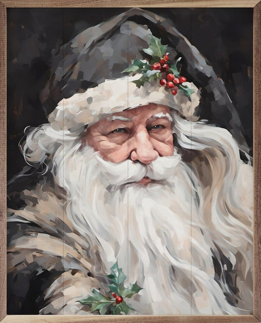 Wise Grayscale Santa image 0