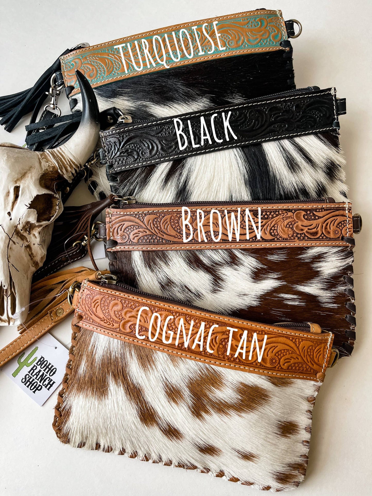 Mini Cowhide Tooled Leather Crossbody